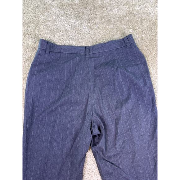 Riders Lee Trouser Pants Womens Sz 10 Gray Pinstripe Pockets Stretch No Tag E394 - Picture 6 of 11